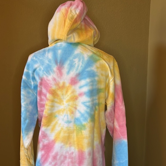 BY SAMII RYAN pastel tie dyed hoodie sweatshirt with smiling daisy small xlarge - Picture 11 of 16